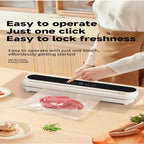 New Electric Vacuum Sealer for Kitchen Dry Wet Food Storage Built-in Cutter Touch Button Easy Seal Food Household Appliance