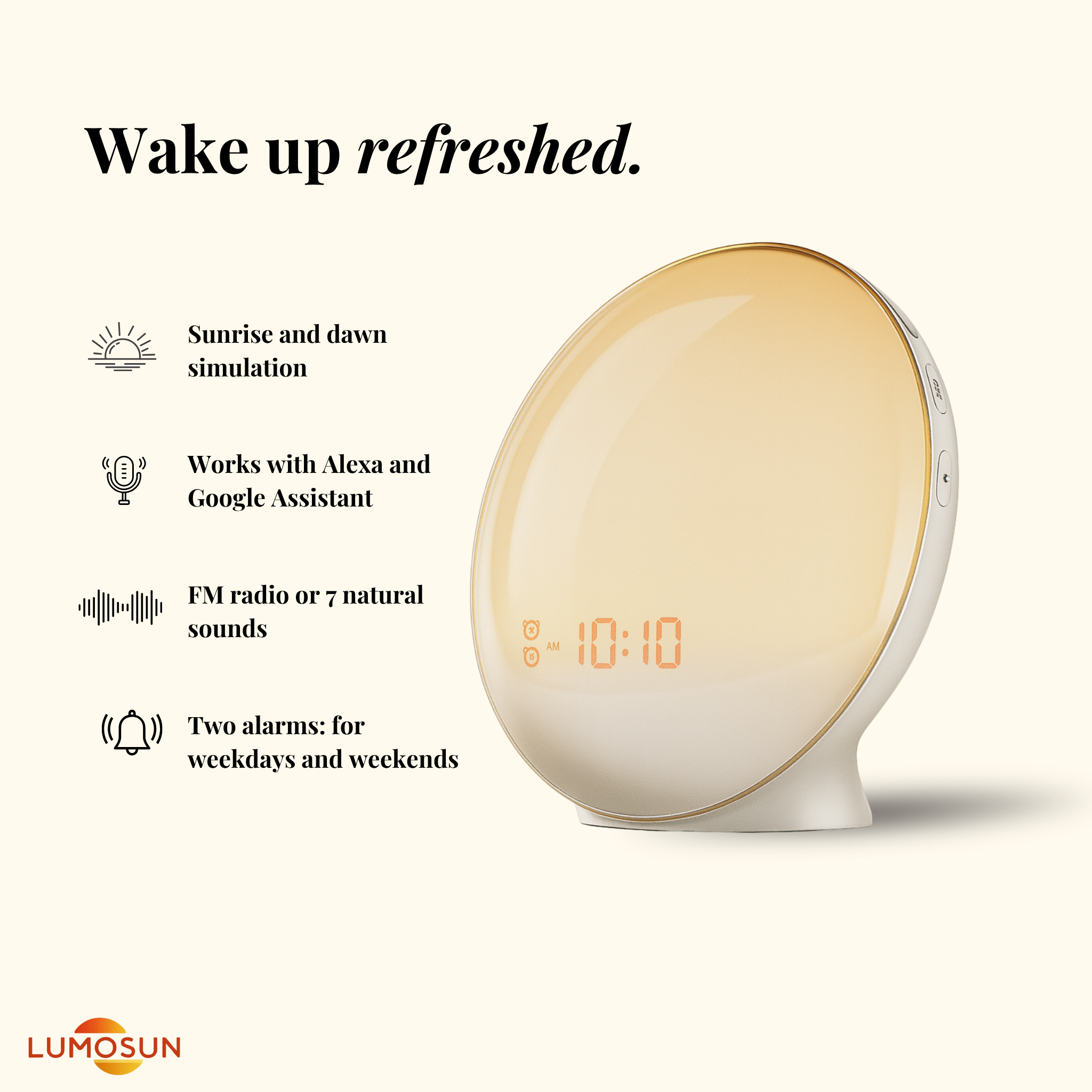 Halo One wake up light alarm clock
