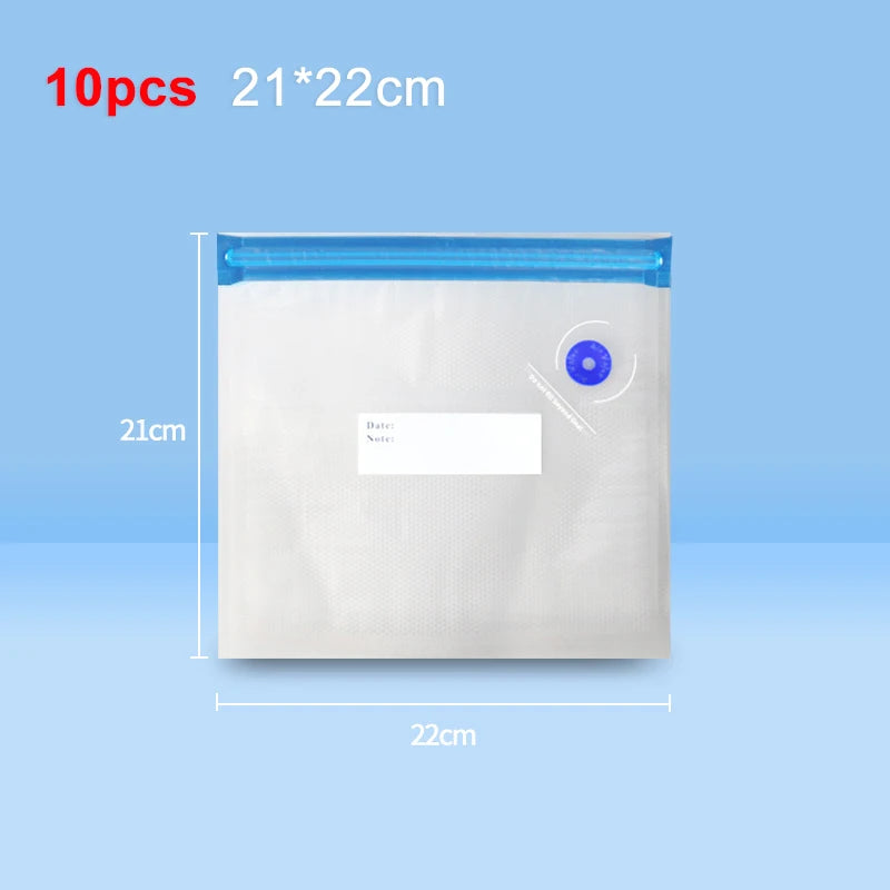 FreshSeal™ Vacuum bags with zipper closure BPA-free 22x21cm - 10 pcs